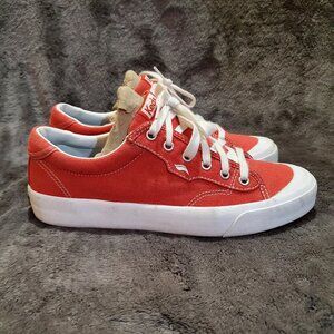 Classic Keds Dream Foam Red Canvas Low Top Sneakers Women's Size 10